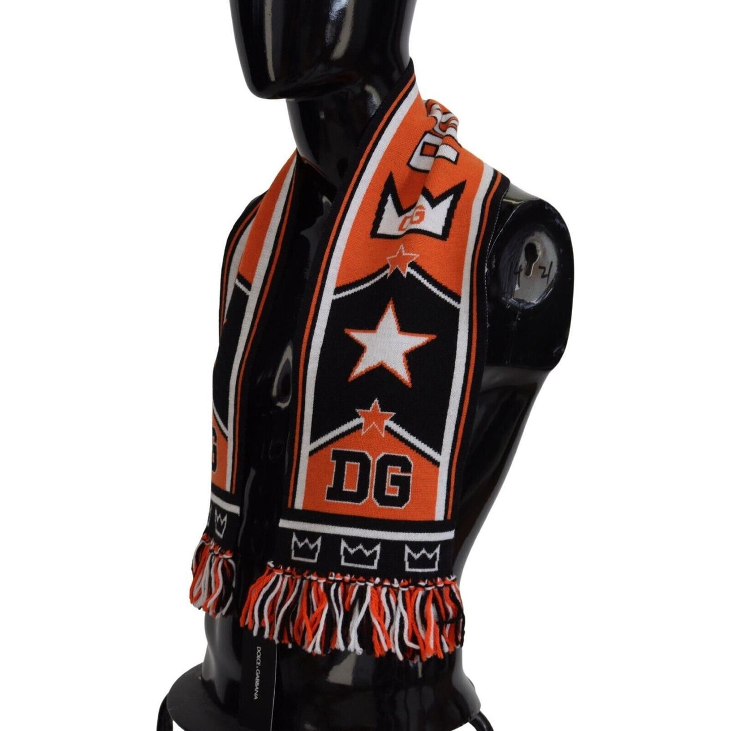 Dolce & Gabbana Multicolor DG Logo Printed Men Neck Wrap Shawl Scarf