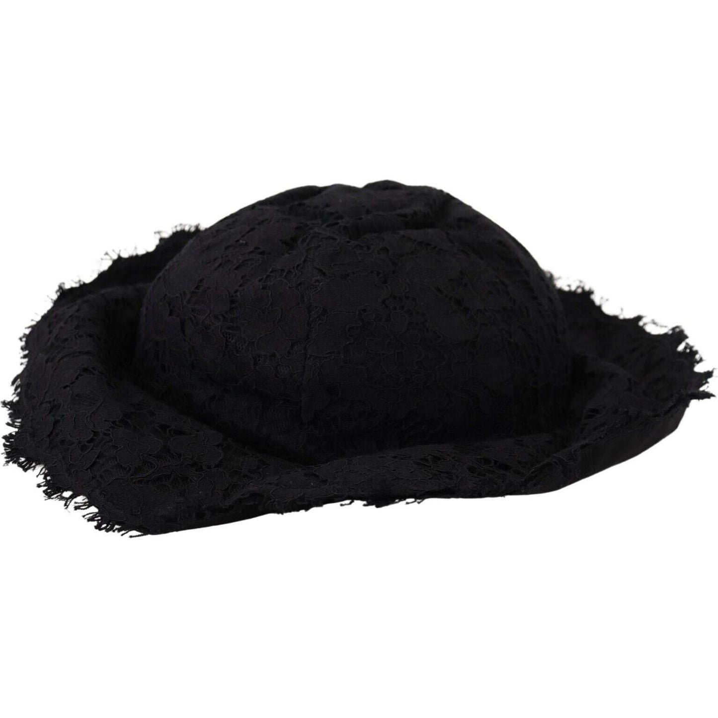 Dolce & Gabbana Black Cotton Wide Brim Shade Hat HAT9378 - 57