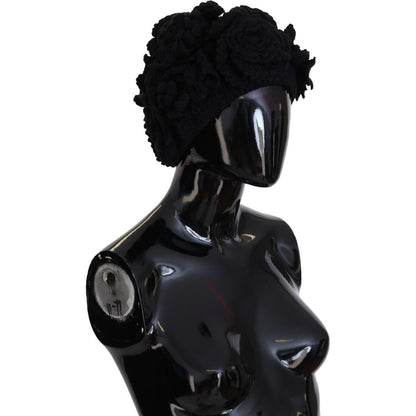 Dolce & Gabbana Black Wool Knit Winter Beanie Hat