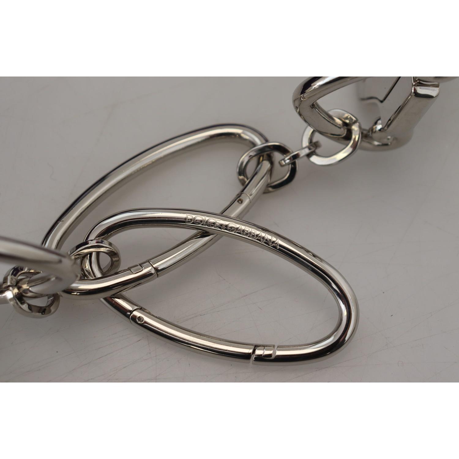 Dolce & Gabbana Multicolor Floral Appliques Metal Shoulder Strap