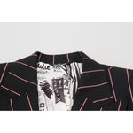 Dolce & Gabbana Elegant Slim Fit Double-Breasted Black Blazer Dolce & Gabbana Light Gray