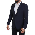 Dolce & Gabbana Dark Blue Wool Single Breasted MARTINI Blazer JKT3453 - 48