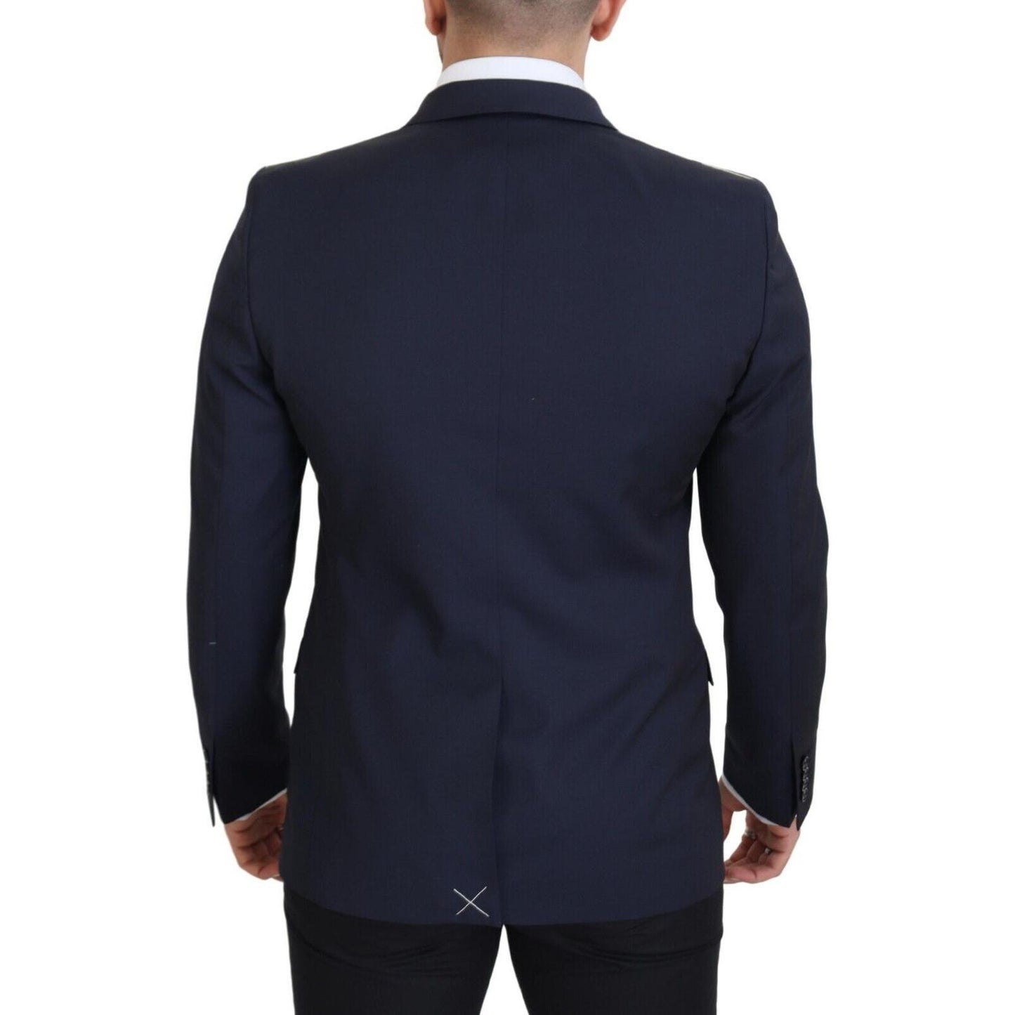 Dolce & Gabbana Dark Blue Wool Single Breasted MARTINI Blazer JKT3453 - 48