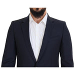 Dolce & Gabbana Dark Blue Wool Single Breasted MARTINI Blazer JKT3453 - 48