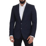 Dolce & Gabbana Dark Blue Wool Single Breasted MARTINI Blazer JKT3453 - 48