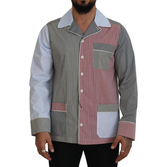 Dolce & Gabbana Multicolor Cotton Button-Down Sleepshirt Dolce & Gabbana Dim Gray
