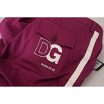Dolce & Gabbana Elegant Magenta Cotton Stretch Pants Dolce & Gabbana Brown