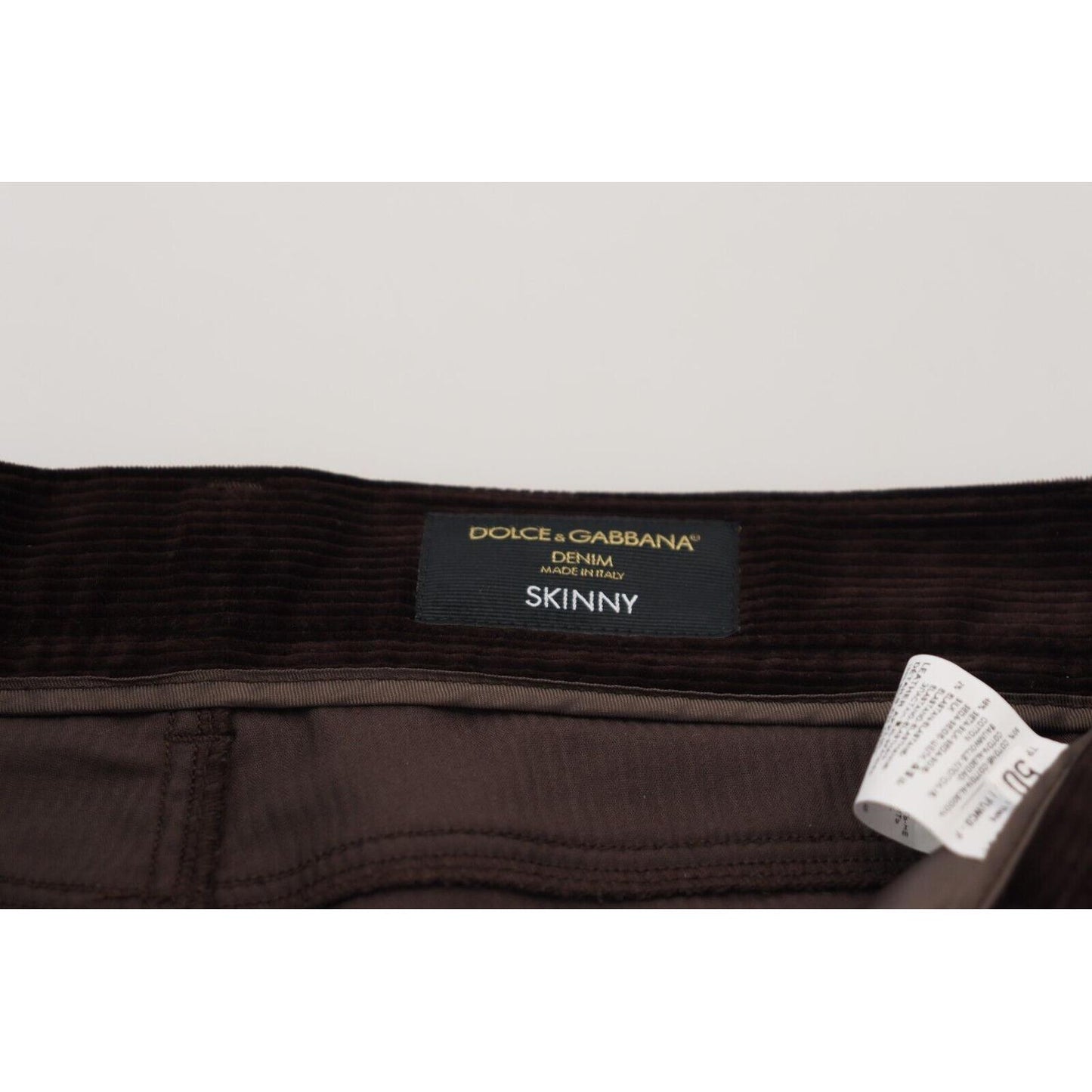 Dolce & Gabbana Brown Corduroy Men Casual Trouser Pants