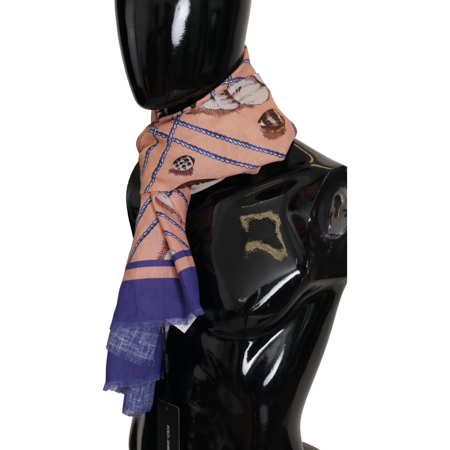 男士多色贝壳亚麻围巾