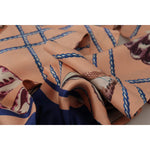 Dolce & Gabbana Multicolor Seashell Patterned DG Logo Shawl Fringe Silk Scarf MS6201