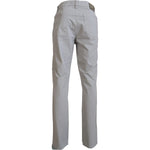 Jeckerson Elegant Gray Cotton Blend Pants Jeckerson Dark Gray