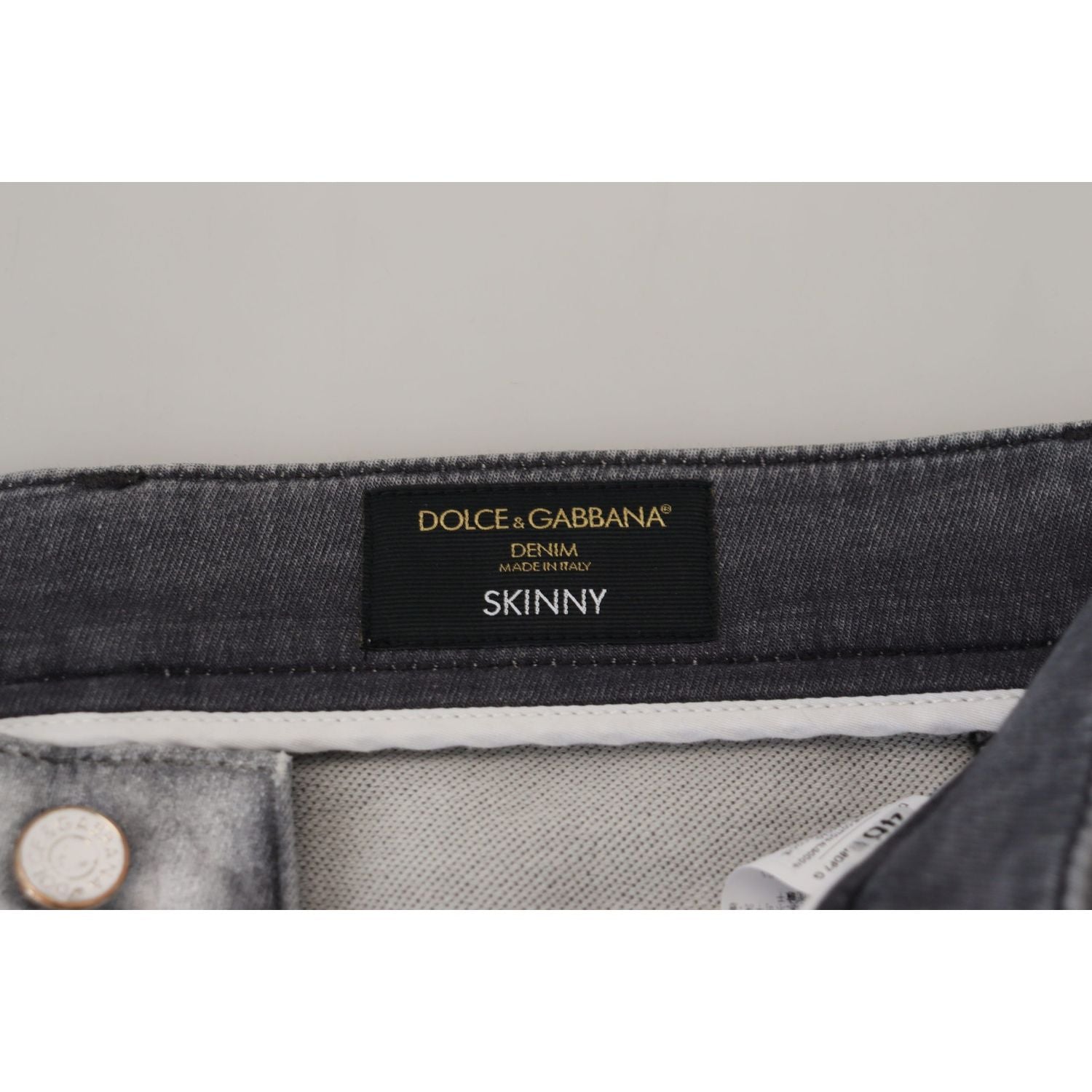 Dolce & Gabbana Gray Washed Skinny Men Denim Jeans