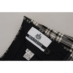 BENCIVENGA Black Checkered Cotton Men Casual Pants PAN74119 - 48