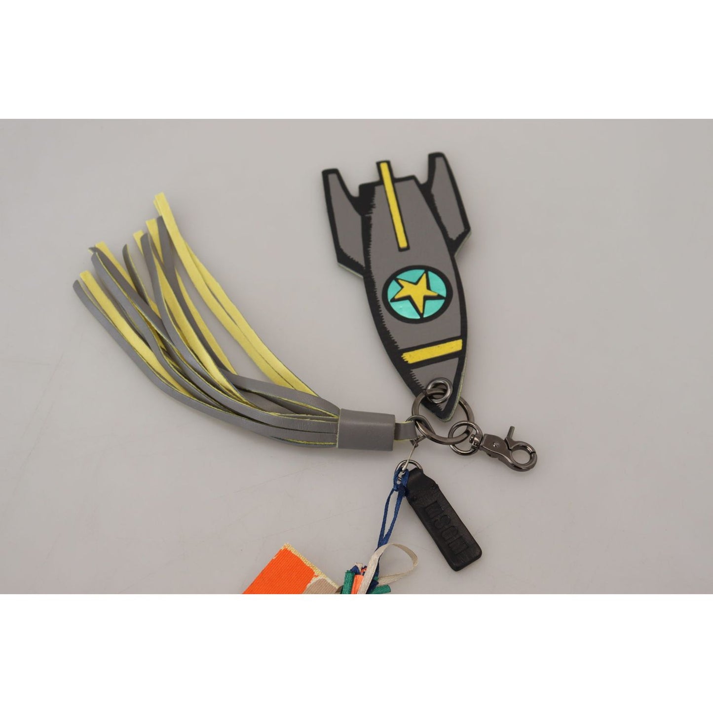 MSGM Multicolor Rocket Ship Silver Tone Metal Keychain SMY101036