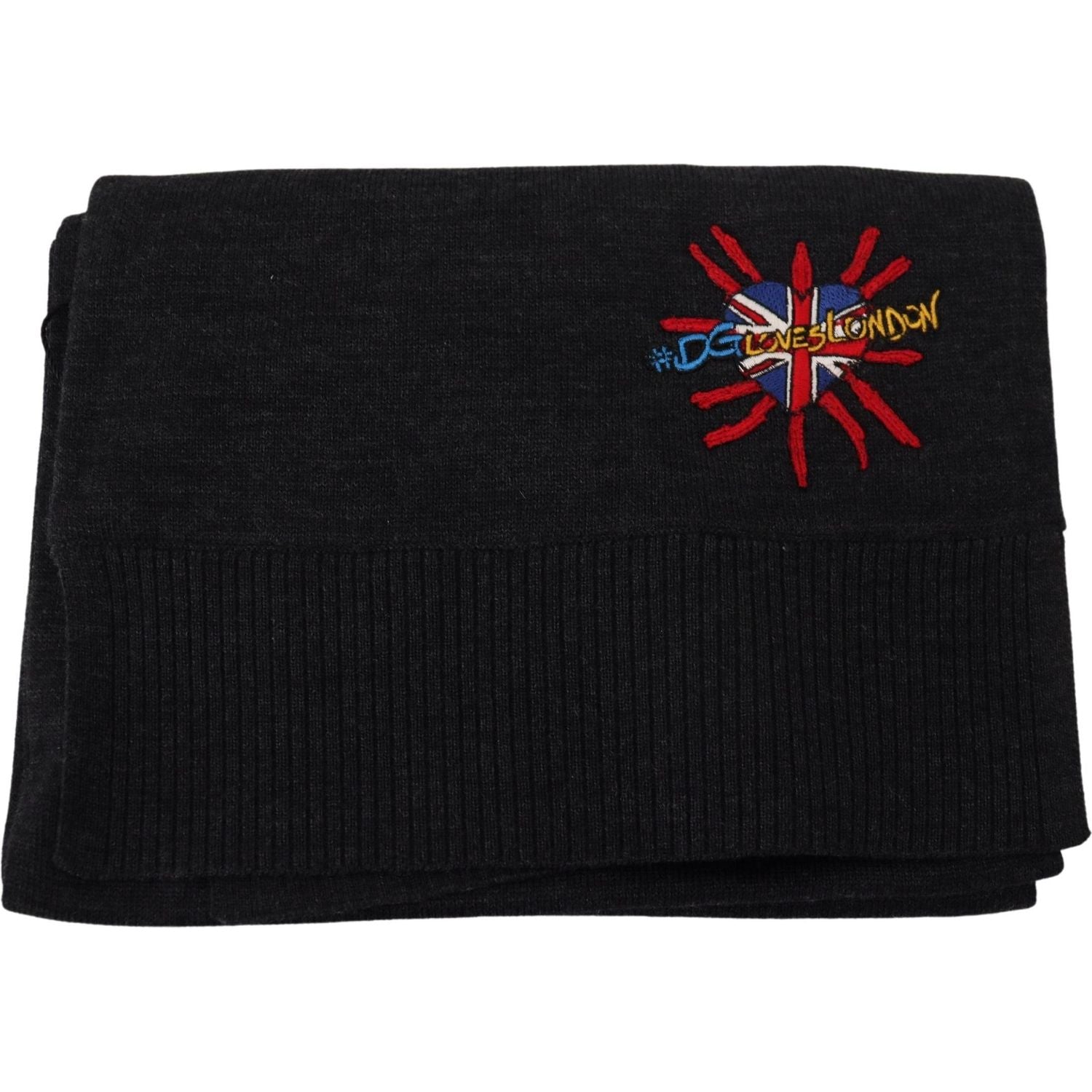 وشاح من الصوف الأسود الأنيق من دولتشي آند غابانا