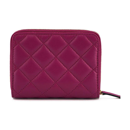 Versace Elegant Purple Quilted Leather Wallet WOMAN WALLETS