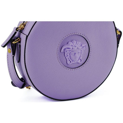 Versace Elegant Purple Round Shoulder Bag WOMAN SHOULDER BAGS