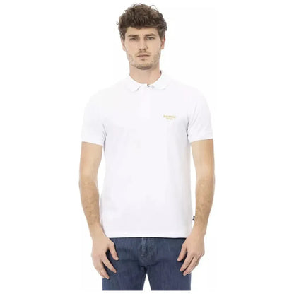 Baldinini Trend White Cotton Men Polo Shirt