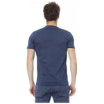 Baldinini Trend Blue Cotton Men T-Shirt BA-23179-XS