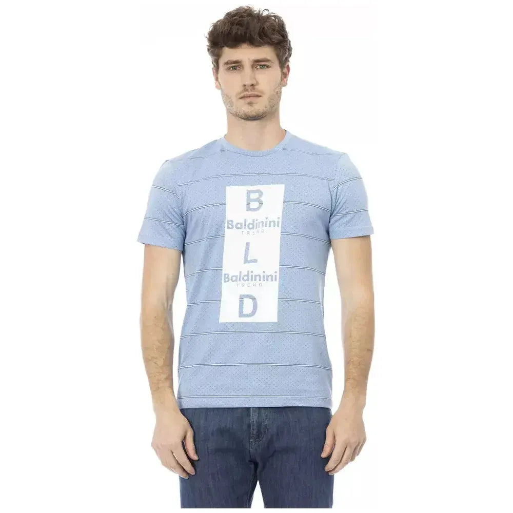 Baldinini Trend Light Blue Cotton Men T-Shirt