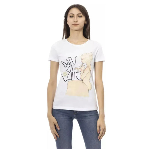 Trussardi Action White Cotton Women T-Shirt