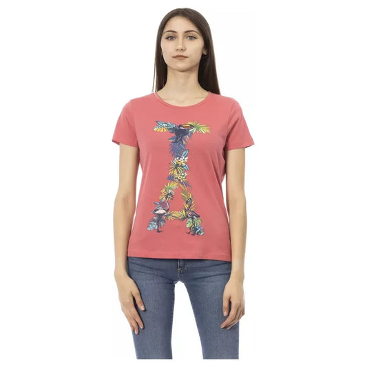 Trussardi Action Chic Fuchsia Short Sleeve Fashion Tee