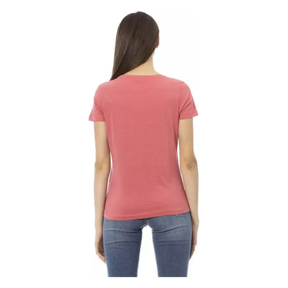 Trussardi Action Chic Fuchsia Short Sleeve Fashion Tee