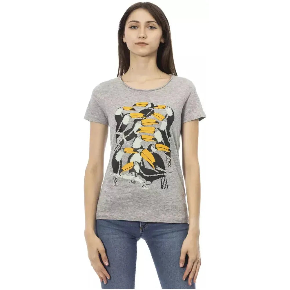 Trussardi Action Gray Cotton Women T-Shirt