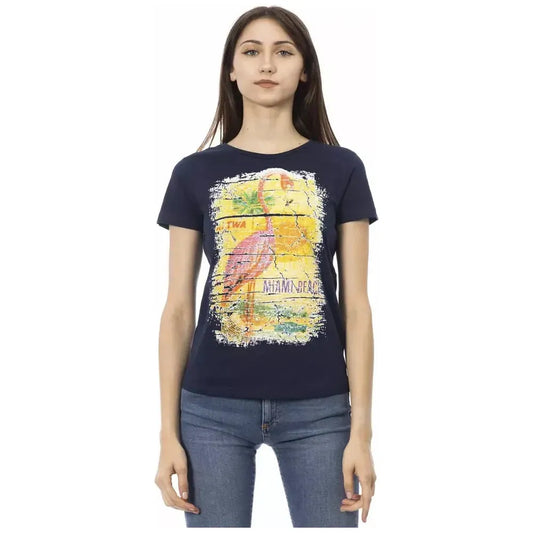Trussardi Action Blue Cotton Women T-Shirt