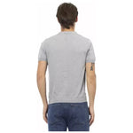 Baldinini Trend Gray Cotton Men Sweater Baldinini Trend Gray