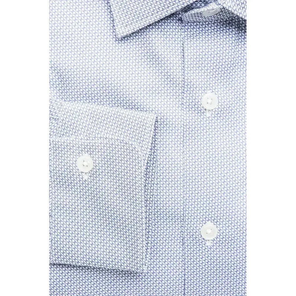 Robert Friedman Light Blue Cotton Men Shirt