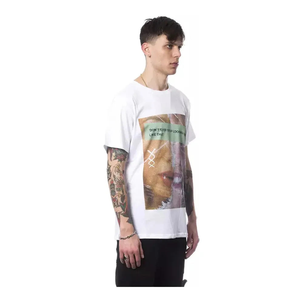 تي شيرت رجالي من القطن باللون الأبيض من نيكولو تونيتو