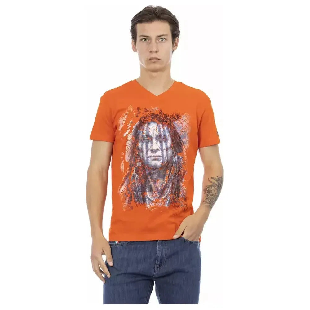 Trussardi Action Orange Cotton Men's T-Shirt TR-22874-S