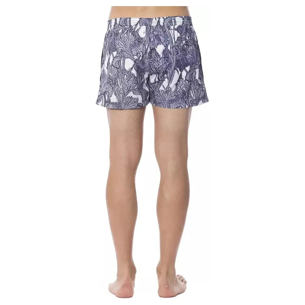 Roberto Cavalli Sport Light Blue Polyester Men's Swim Trunk