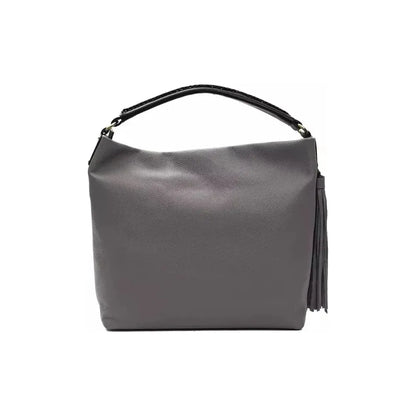 Pompei Donatella Gray Leather Women Shoulder Bag WOMAN SHOULDER BAGS