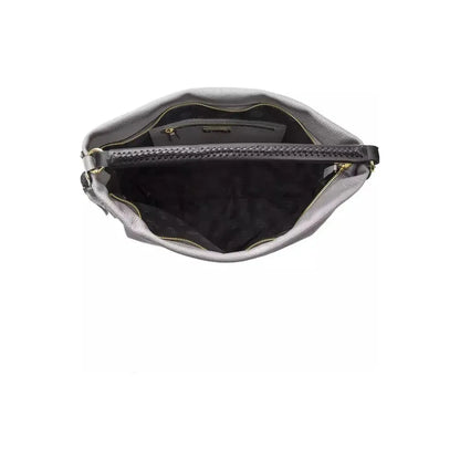 Pompei Donatella Gray Leather Women Shoulder Bag WOMAN SHOULDER BAGS