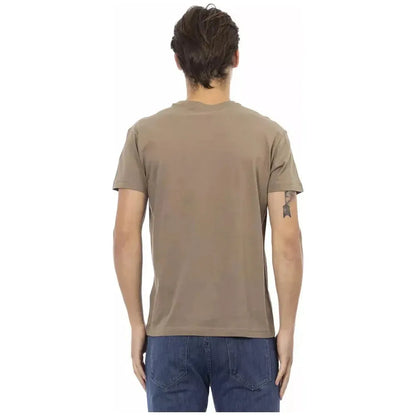 Trussardi Action Brown Cotton Men T-Shirt