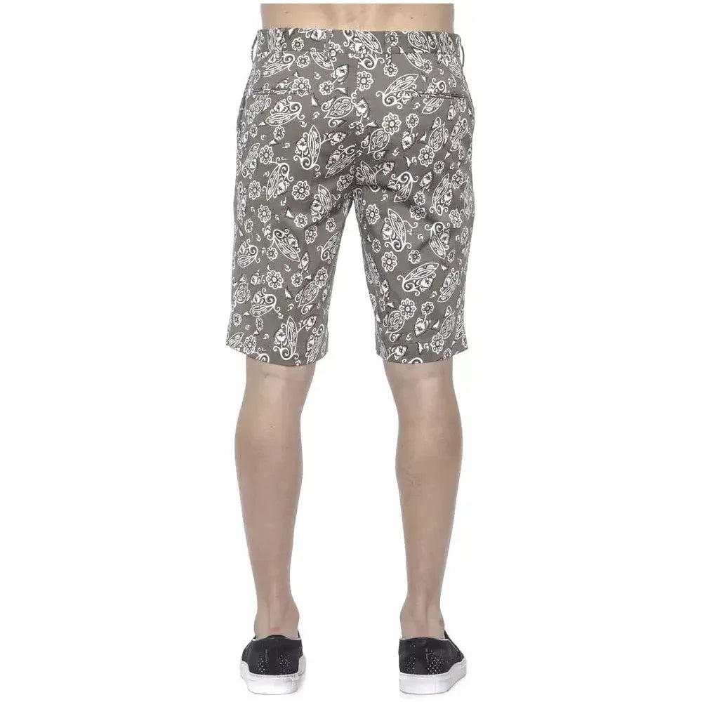 PT Torino Green Cotton Men's Bermuda Shorts