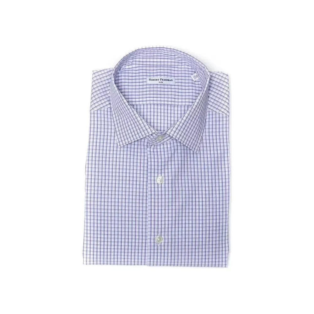 Robert Friedman Burgundy Cotton Men Shirt