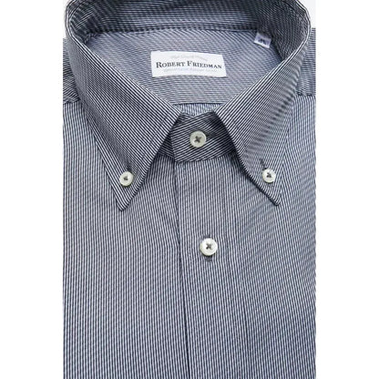 Robert Friedman Blue Cotton Men Shirt