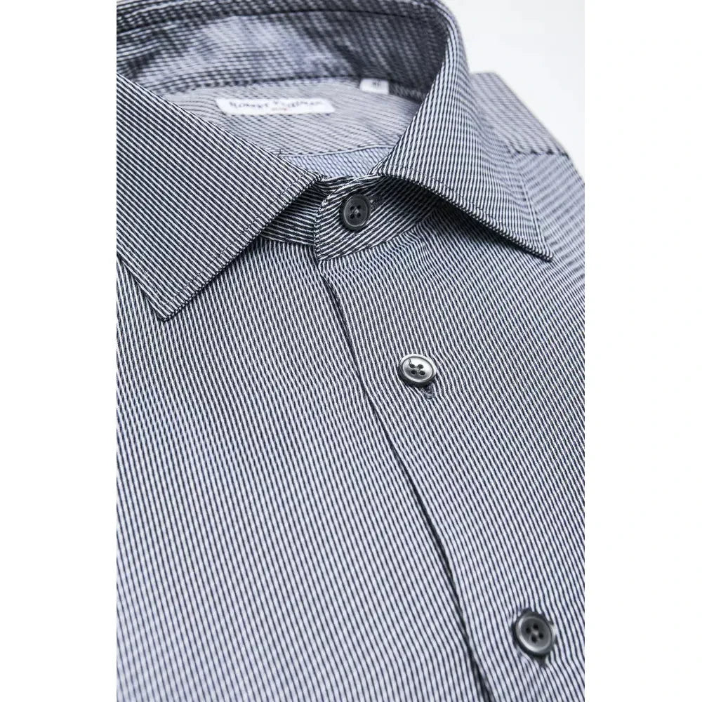 Robert Friedman Blue Cotton Men Shirt