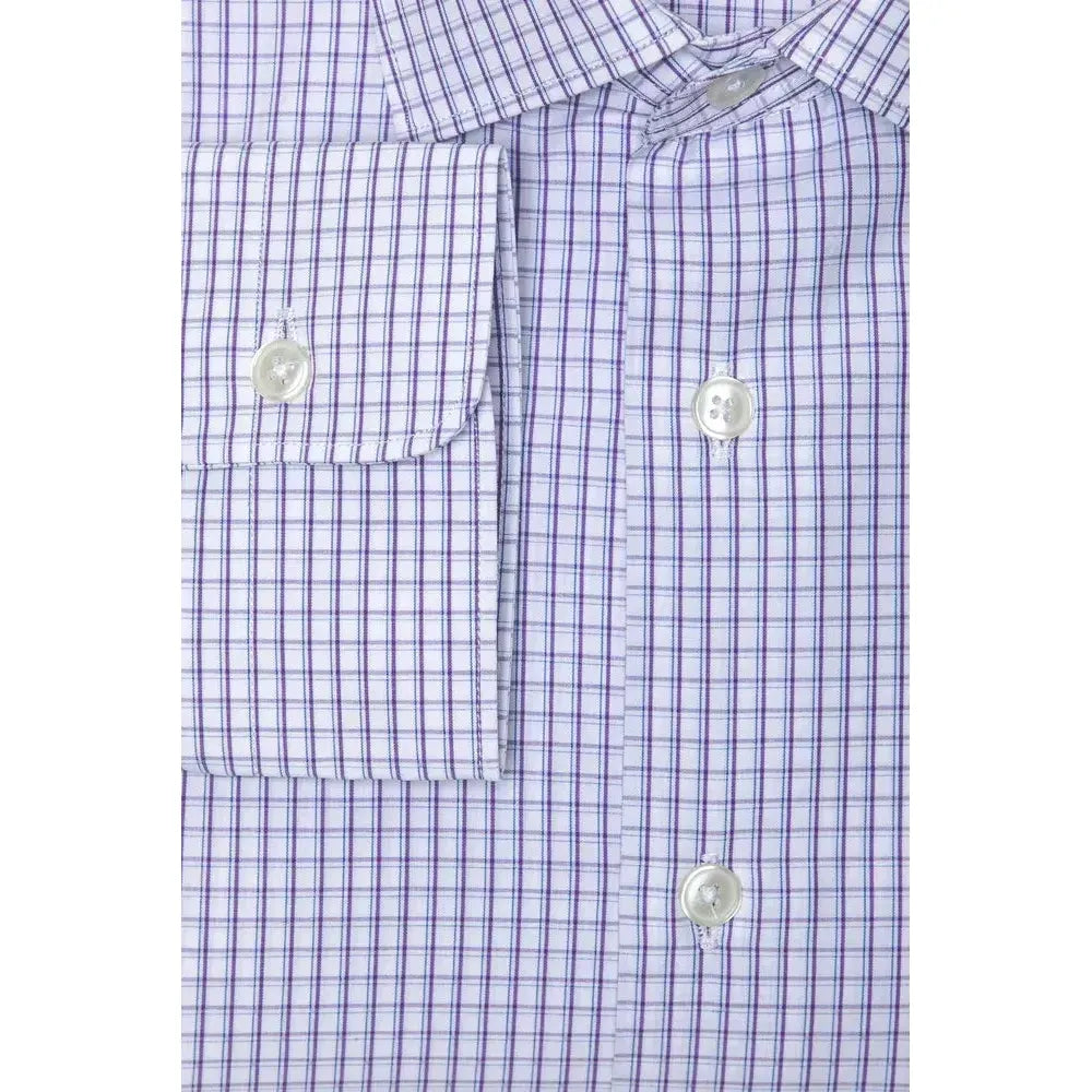 Robert Friedman Burgundy Cotton Men Shirt