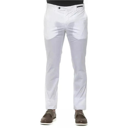 PT Torino White Cotton Men's Trouser Jeans & Pants