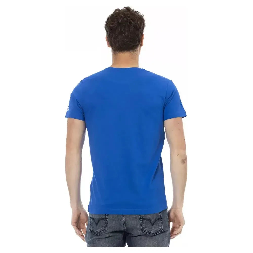 Trussardi Action Blue Cotton Men T-Shirt
