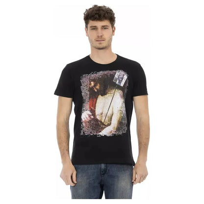 Trussardi Action Black Cotton Men T-Shirt
