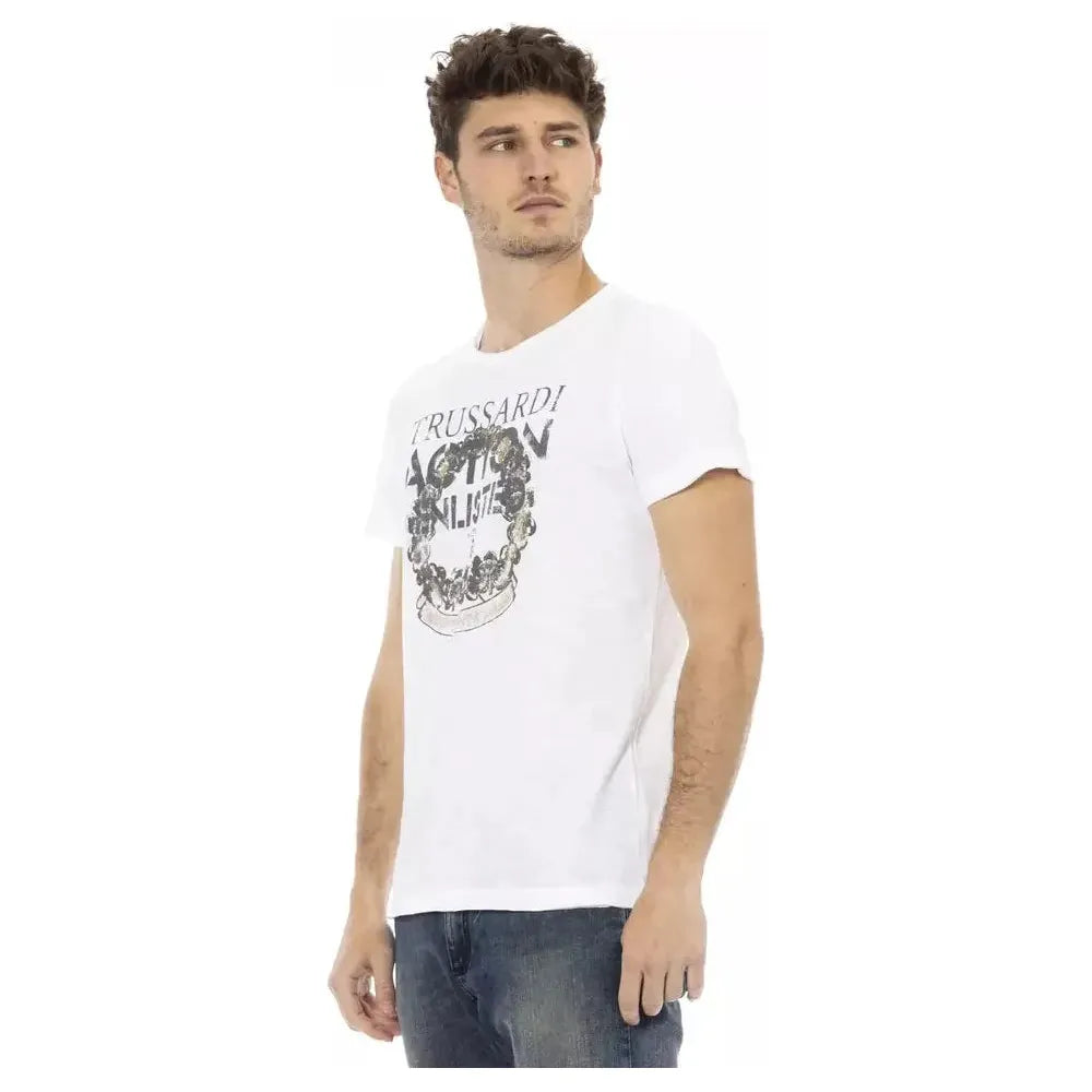 Trussardi Action White Cotton Men's T-Shirt