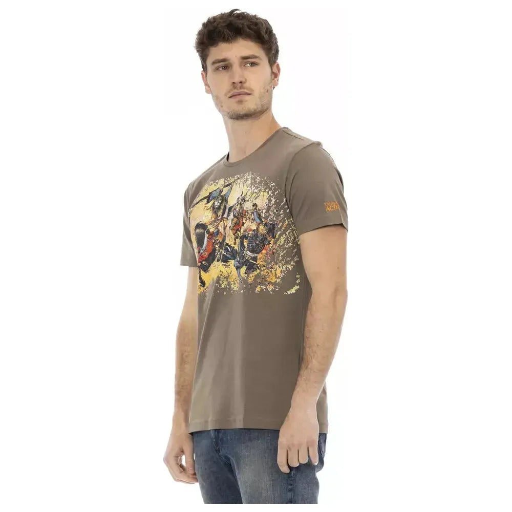 Trussardi Action Brown Cotton Men's T-Shirt