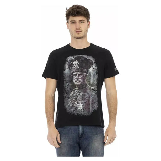 Trussardi Action Black Cotton Men T-Shirt TR-22691-M