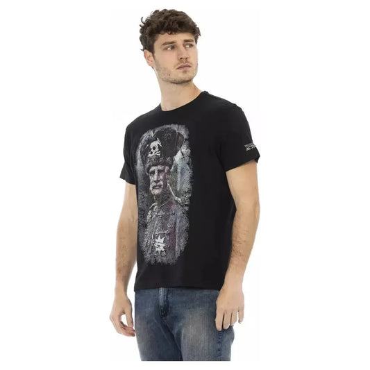 Trussardi Action Black Cotton Men T-Shirt TR-22691-M