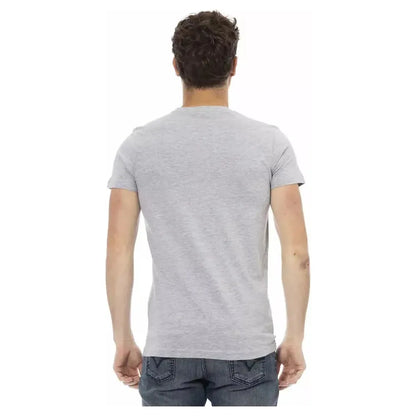 Trussardi Action Gray Cotton Men T-Shirt